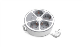 Przedłużacz Stały 4X Z Włącznikiem Oraz Gniazdami Usb A Usb C 2M Schuko...