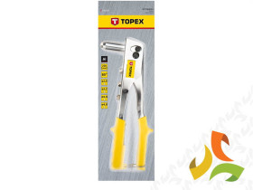 Nitownica boczna, chromowana, do nitów aluminiowych, 2.4, 3.2, 4.0, 4.8mm 43E707 TOPEX