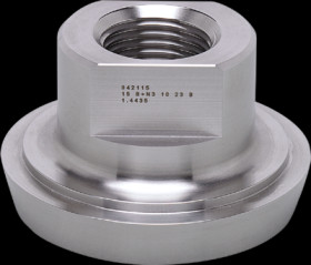 Process adapter, for milk pipe fitting, 40 bar/4 MPa, G 1/2, 1.5&quot; for process sensors, E43305