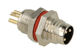 Wtyk; KLS15-M8A-F203; M8-3p; 3 tory; proste; lutowany; 0,25mm2; na panel; 8mm; czarny; IP67; 3A; 60V; KLS; RoHS