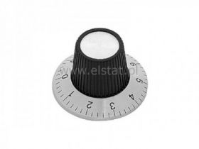 Gałka ze skalą 360st fi=29mm ( gał. fi=15/oś=6mm )