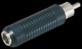 6.3 mono jack socket to RCA plug.