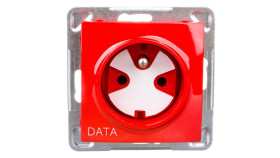 Impresja Gniazdo Pojedyncze Z/U Data Z Kluczem Czerwone Gp-1Yzk/M/00