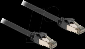 80240 patch cable Cat.6a, U/FTP, inner metal jacket, 1 m, black