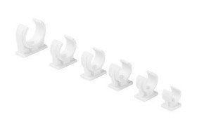 Uchwyt otwarty do rur elektroinstalacyjnych, sztywnych U 13 biały /opakowanie 100szt/