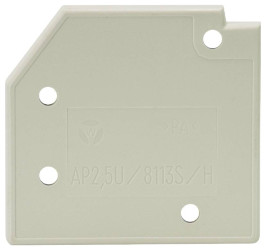 Płyta zamykająca Wieland Electric AP 2,5U/8113S/H/V0 07.311.9855.0, 10 szt.