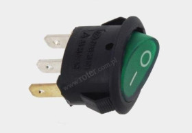 Przeł. podśw. owalny AC zielony