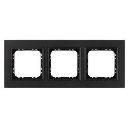 Ramka potrójna R-3RGC/79/33 czarne szkło szronione Sonata Prestige Ospel