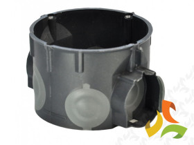 Puszka podtynkowa E106-2K 60 mm płytka szeregowa z membranami łączona wiatroszczelna czarna 83106007 SIMET