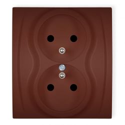 Gniazdo podwójne z uziemieniem 2x2P+Z