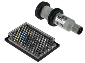 Czujniki fotoelektryczne Odbicie retro PNP NO cylindryczny zakres 3 m IP67