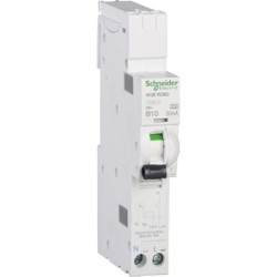 Wyłącznik różnicowoprądowy z członem nadprądowym RCBO, Typ B, 1P+N, 10A, 30mA, Schneider Electric