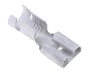 Konektor płaski Żeński 6.35 x 0.8mm 2,5 → 6 mm², 12 → 10 mm², długość 19.2mm Izolacja: Nieizolowane Cyna