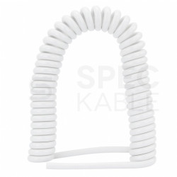 Przewód spiralny QLY-s 3x1,5mm2 24V samochodowy poliuretanowy linka biały 13,5m