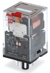 Przekaźnik mocy 120V ac 3PDT Omron 2.7W, Wciskane 932Ω Wciskane