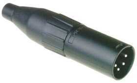 Złącze XLR 4 -pinowe Montaż na kablu Męski