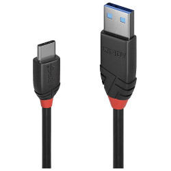 LINDY 36914 USB cable USB 3.2 Gen 1 USB-C to USB-A Black 0.15 m