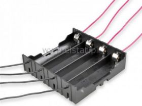 Koszyk na baterie 4x 18650 blaszki 4 obwody