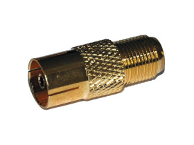 Redukcja F-SAT gniazdo F - gniazdo antenowe TV gold