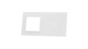 Livolo Biały Panel Szklany 1 + Miejsce Na Gniazdo 701G-61