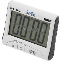 Zegar i Timer cyfrowy LCD biała obudowa TH101