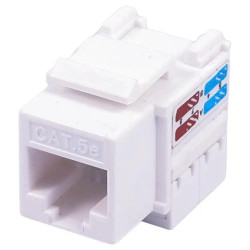 Gniazdo UTP RJ 45 kat. 5e keystone slim białe