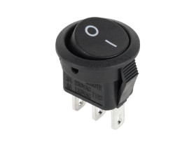 Przełącznik klawiszowy 2 pozycje 3 pin okrągły mini fi-15mm 3A/250V...