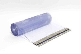 KURTYNY PASKOWE PVC dł: 2m szerokość: 200mm grubość: 2mm Wyczyść PVC RS PRO Przemysłowe