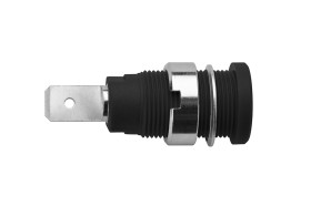 Gniazdo bananowe Żeński typ Gniazdo bananowe Czarny 24A Schutzinger rozmiar 4 mm