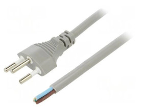 SN29-3/10/3.0GY Kabel: 3x1mm2, przewody,SEV-1011 (J) wtyk, 3m, 10A