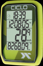 PROTOS 205 GREEN Bike computer with 5 functions, wireless, green