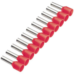 Cimco 187502 Ferrule partially insulated 1 mm&#xB2; Red 500 pcs Bootlace Ferrules