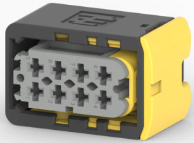 Socket, unequipped, 8 pole, straight, 2 rows, black, 2-1670894-1