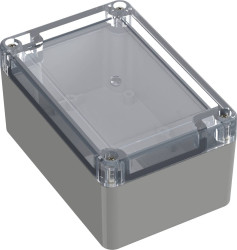 TRU COMPONENTS TC-10860596 Obudowa uniwersalna 120 x 80 x 60.20 poliwęglan szary błyszczący 1 szt.