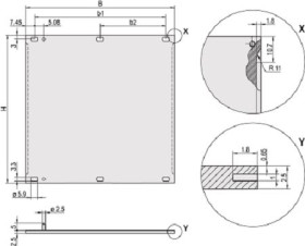 Panel stelażowy Panel przedni do szafy RACK nVent SCHROFF moduły stelażowe 6U skok poziomy 12KM