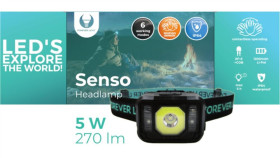 Latarka Czołowa Led Senso Xp-E 3W + Cob 3W Z Sensorem 270Lm Forever Light