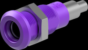 4 mm socket, solder connection, mounting Ø 8.1 mm, purple, 64.3042-26