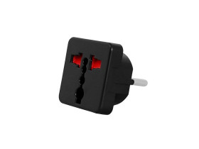 Adapter: wtyk sieciowy PL - gniazdo uniwersalne