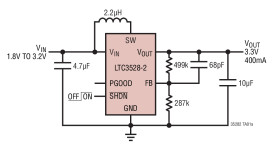 1A, 2MHz Synchronous Step-Up DC/DC Converter in 2mm × 3mm DFN