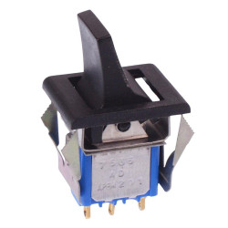 7636A Black Paddle On-On Snap-In Rocker Switch SPDT 4A 30VDC