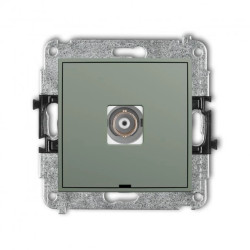 MINI Mechanizm gniazda pojedynczego BNC, bez pola opisowego szałwiowy 61MGBNCBO-1