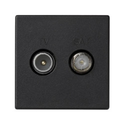 Simon Connect Gniazdo K45 antenowe TV/SAT czarny K130A/14