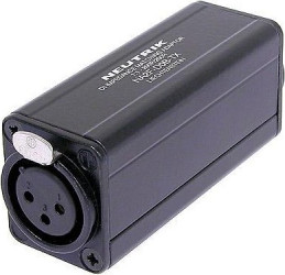 Symmetry adapter, XLR socket 3 pole to RCA socket, black, NA2F-D0B-TX