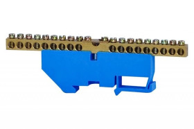 Listwa ochronna 18-modułowa 18x16mm2, 1x35mm2 wysoka podstawa - niebieska