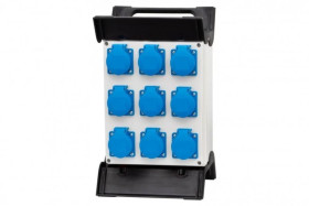 Rozdzielnica R-240 - gniazda 9x250V na stelażu plastikowym