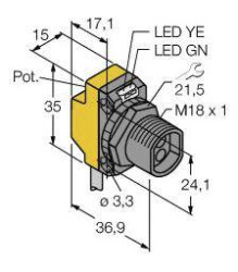 Czujnik światłowodowy Turck QS18VP6F 3002796 1 szt.