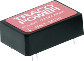 DC converter, 9-18 VDC, 3 W, 1 output, 3.3 VDC, 79 % efficiency, TEN 3-1210N