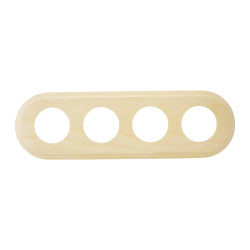 Ramka poczwórna owalna naturalne drewno Ceramic Loft