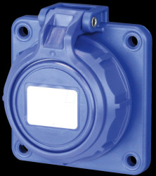 20352-8B Panel-mounted socket with hinged lid, IP66/68