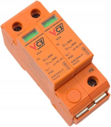 Ogranicznik przepięć Typ T2 2P 20kA - 40kA polskie badania BBJ SEP przepięciówka ochronnik modułowy